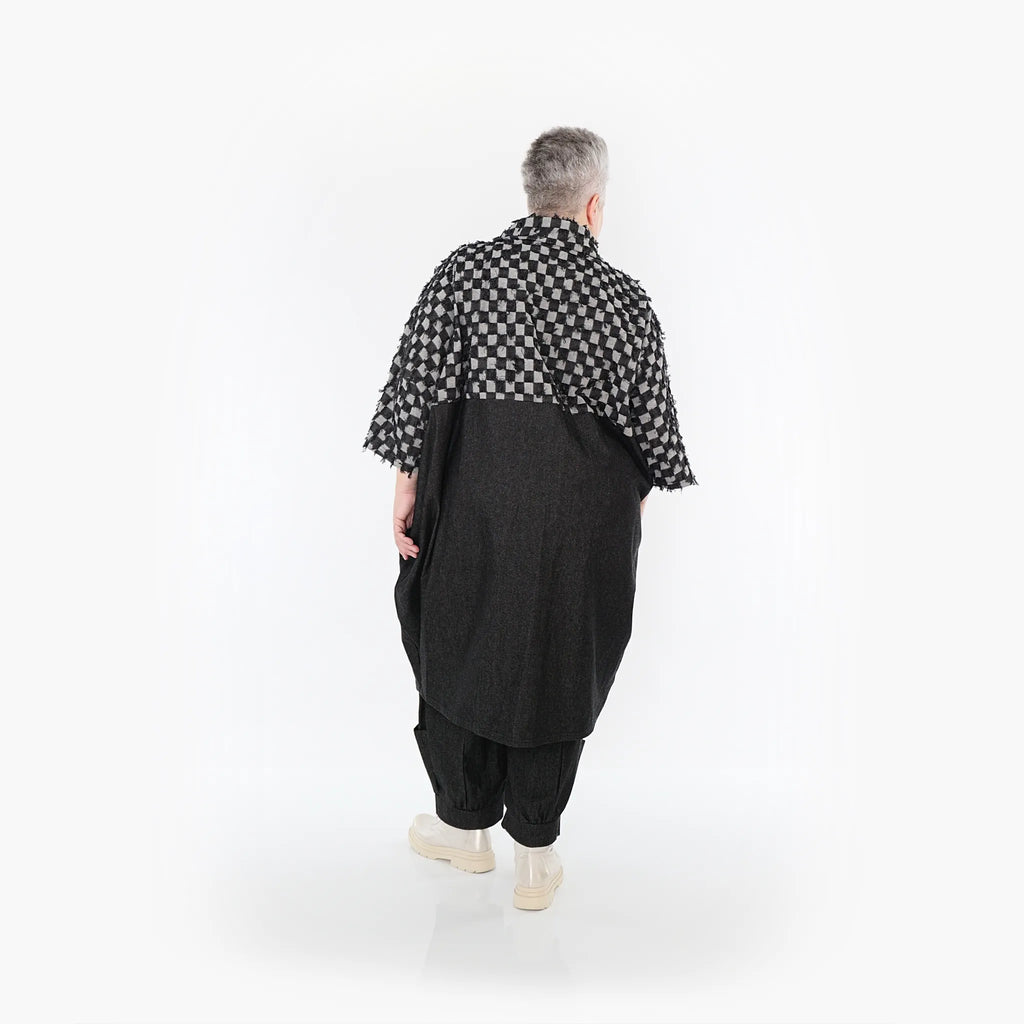 AKH Fashion Mantel 7055 PureRebel, Schwarz/Grau