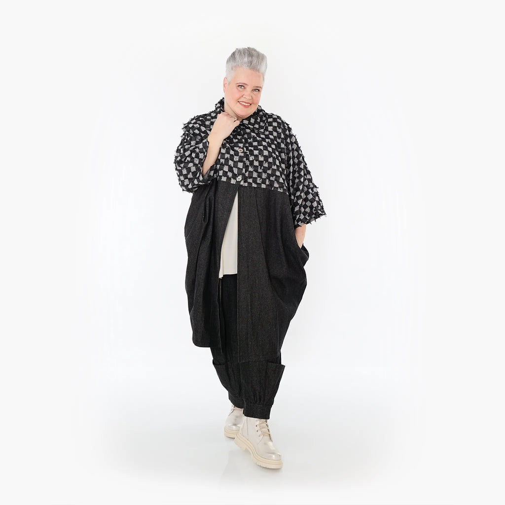 AKH Fashion Mantel 7055 PureRebel, Schwarz/Grau