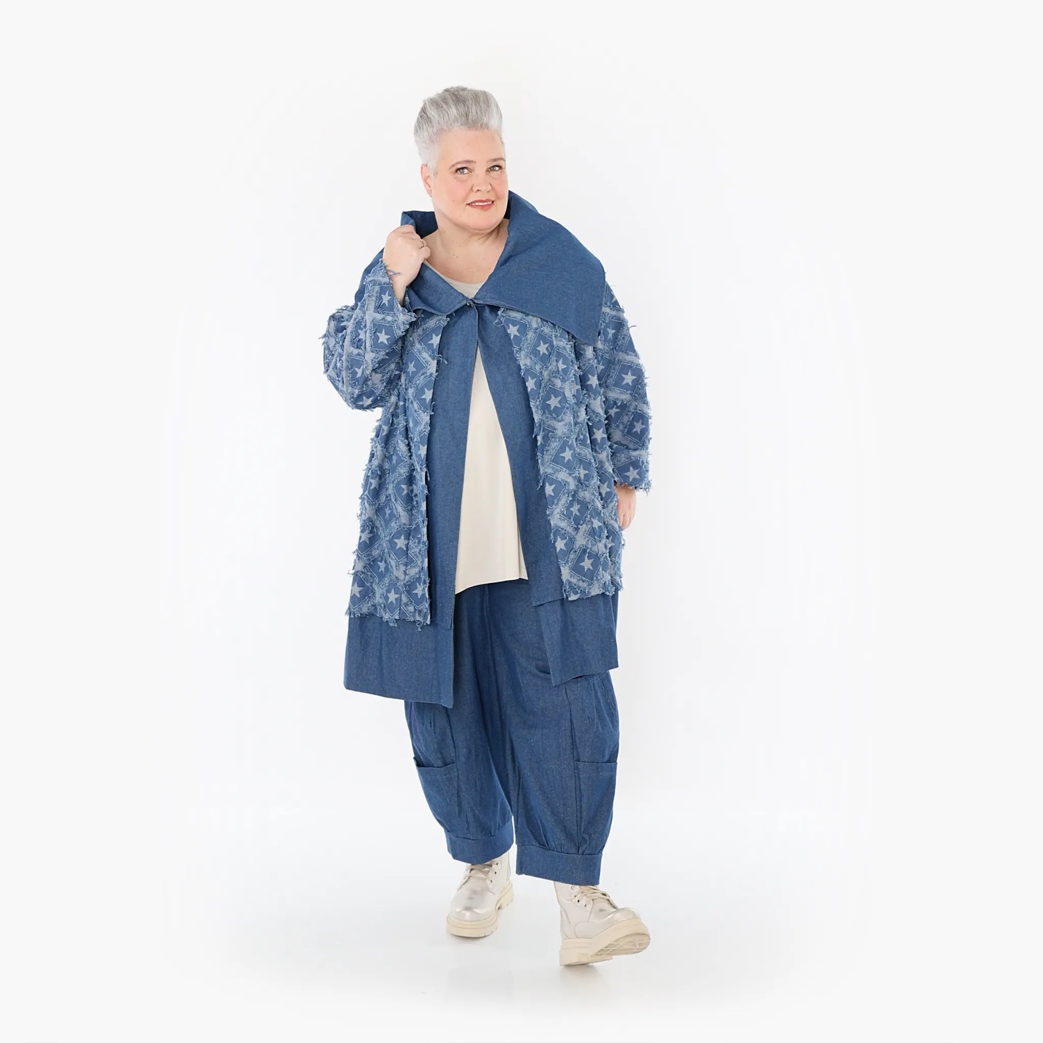 AKH Fashion Jacke 7053 DreamStar, Jeansblau/Grau