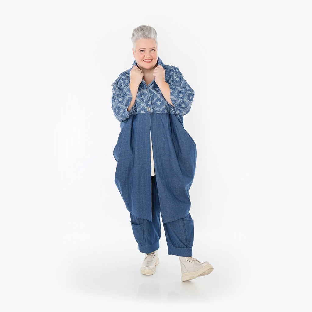AKH Fashion Mantel 7055 DreamStar, Jeansblau/Grau