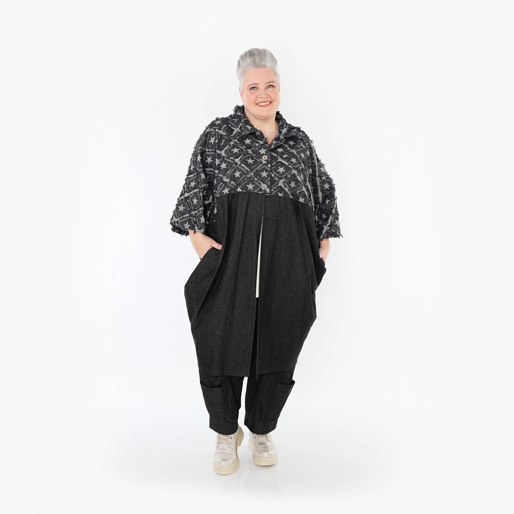 AKH Fashion Mantel 7055 DreamStar, Schwarz/Grau
