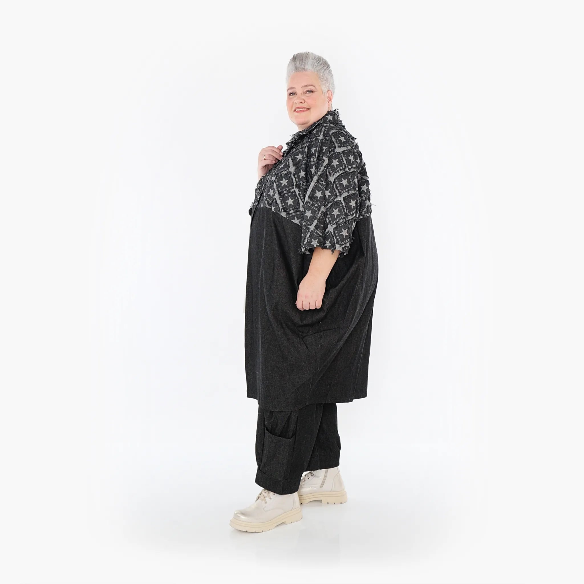 AKH Fashion Mantel 7055 DreamStar, Schwarz/Grau
