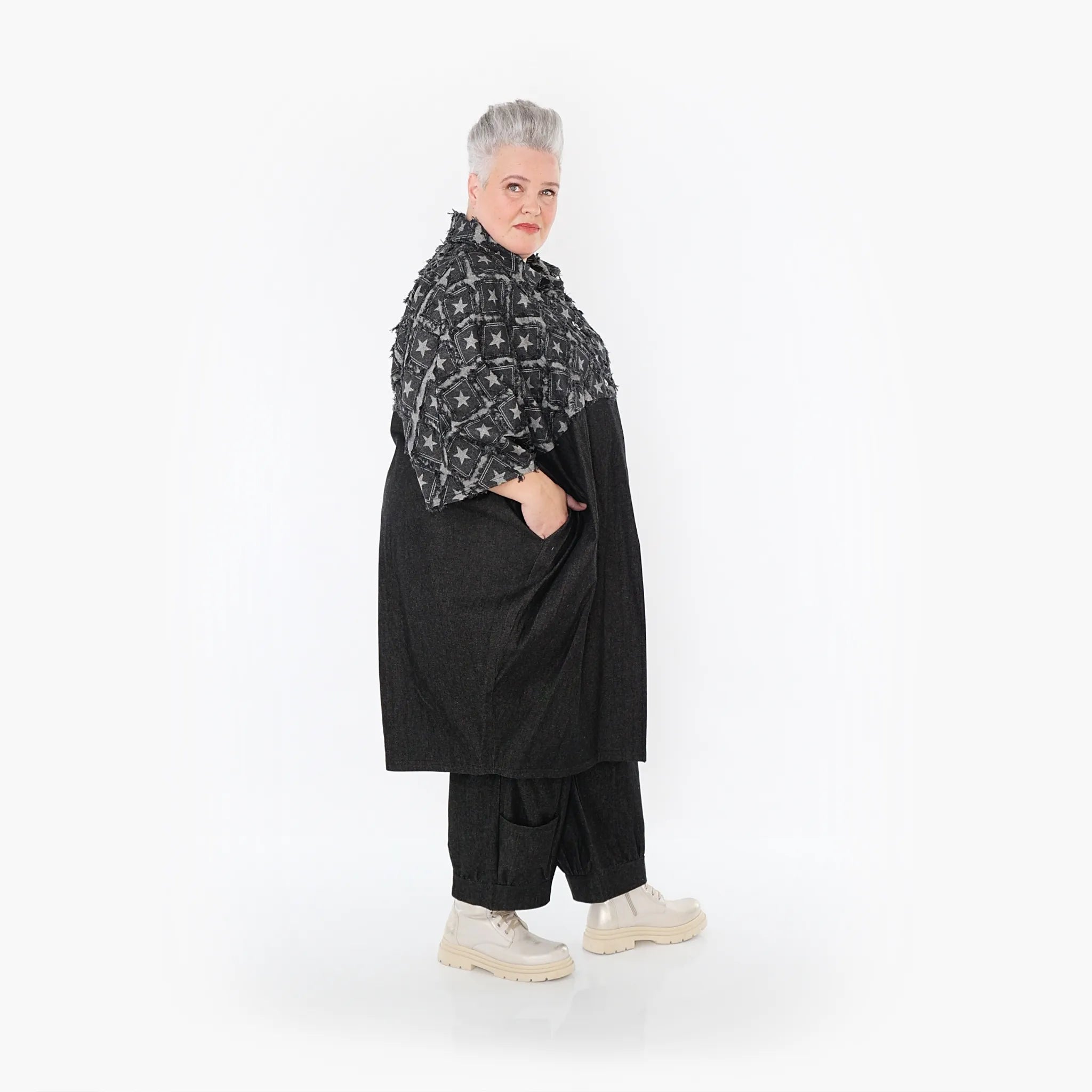 AKH Fashion Mantel 7055 DreamStar, Schwarz/Grau