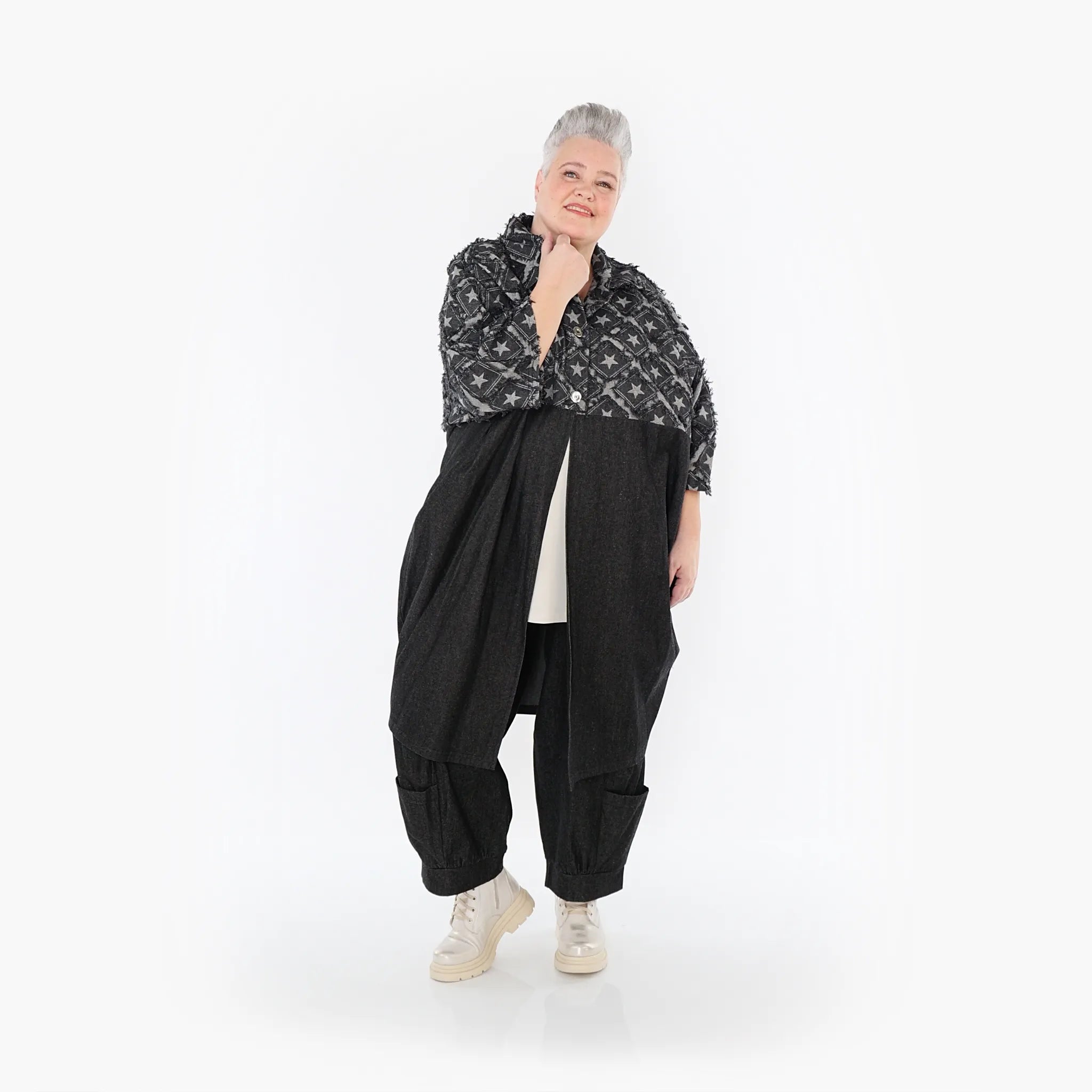 AKH Fashion Mantel 7055 DreamStar, Schwarz/Grau