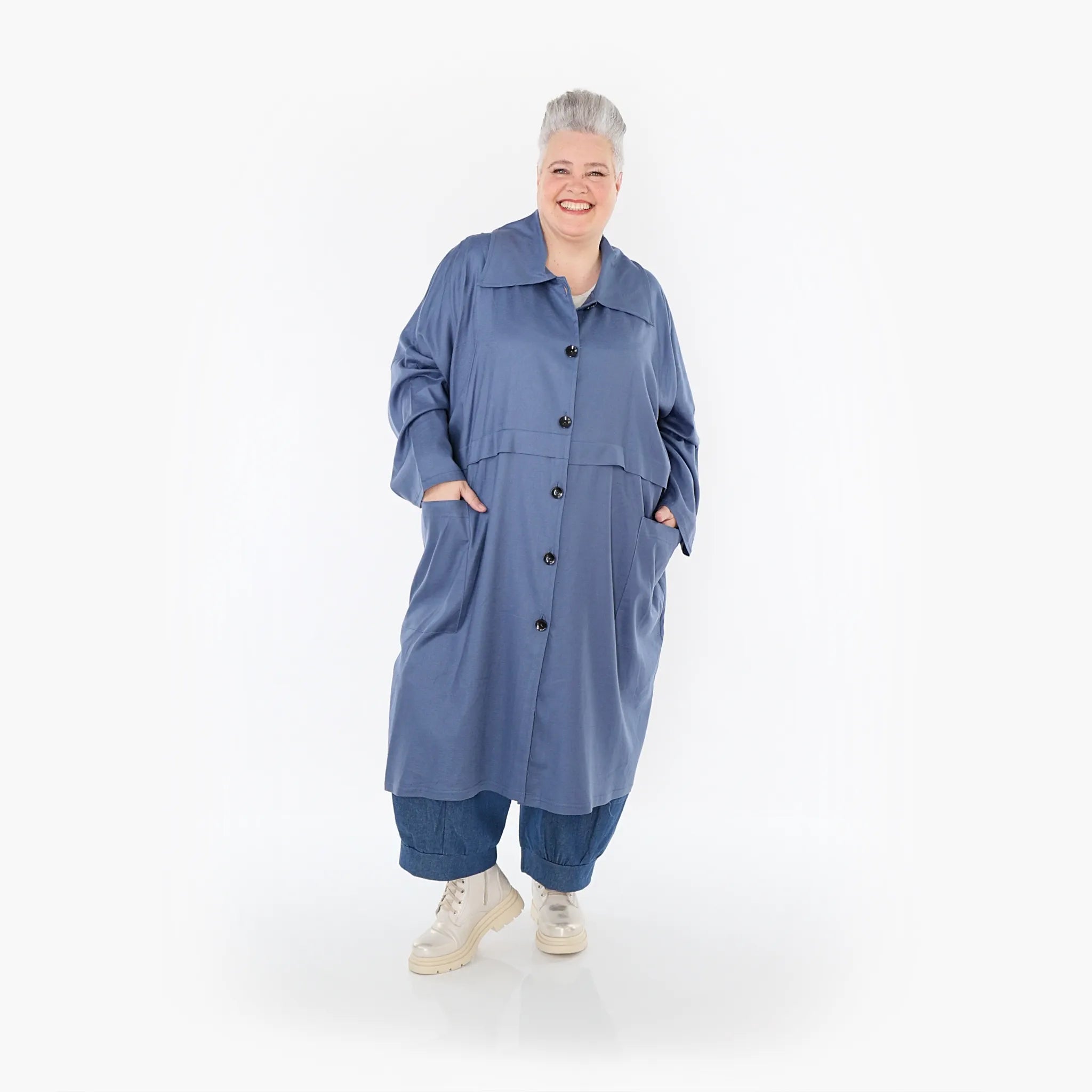 AKH Fashion Mantel 7041 Sanga, Jeansblau