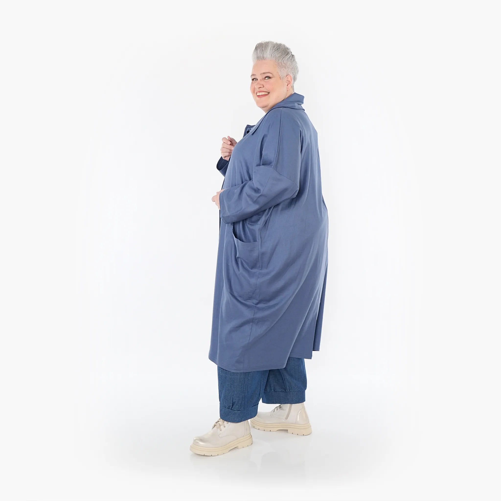 AKH Fashion Mantel 7041 Sanga, Jeansblau