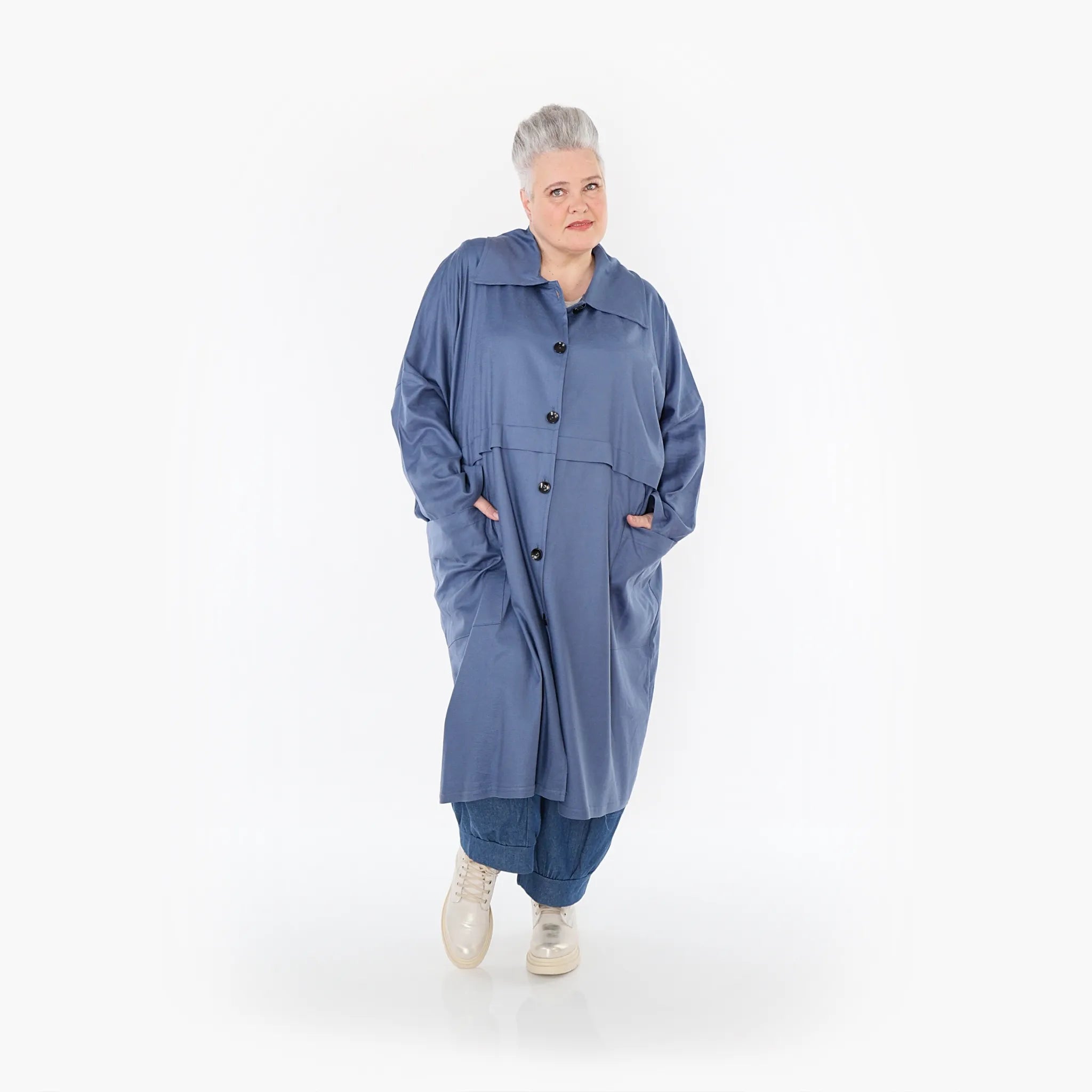 AKH Fashion Mantel 7041 Sanga, Jeansblau