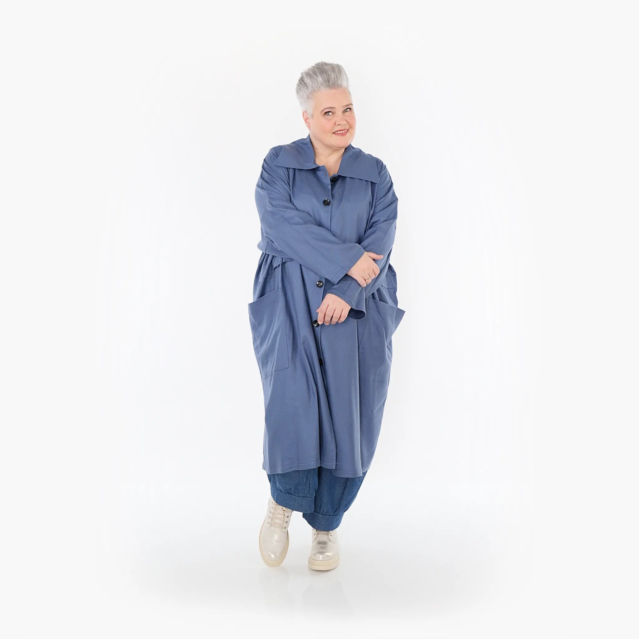 AKH Fashion Mantel 7041 Sanga, Jeansblau