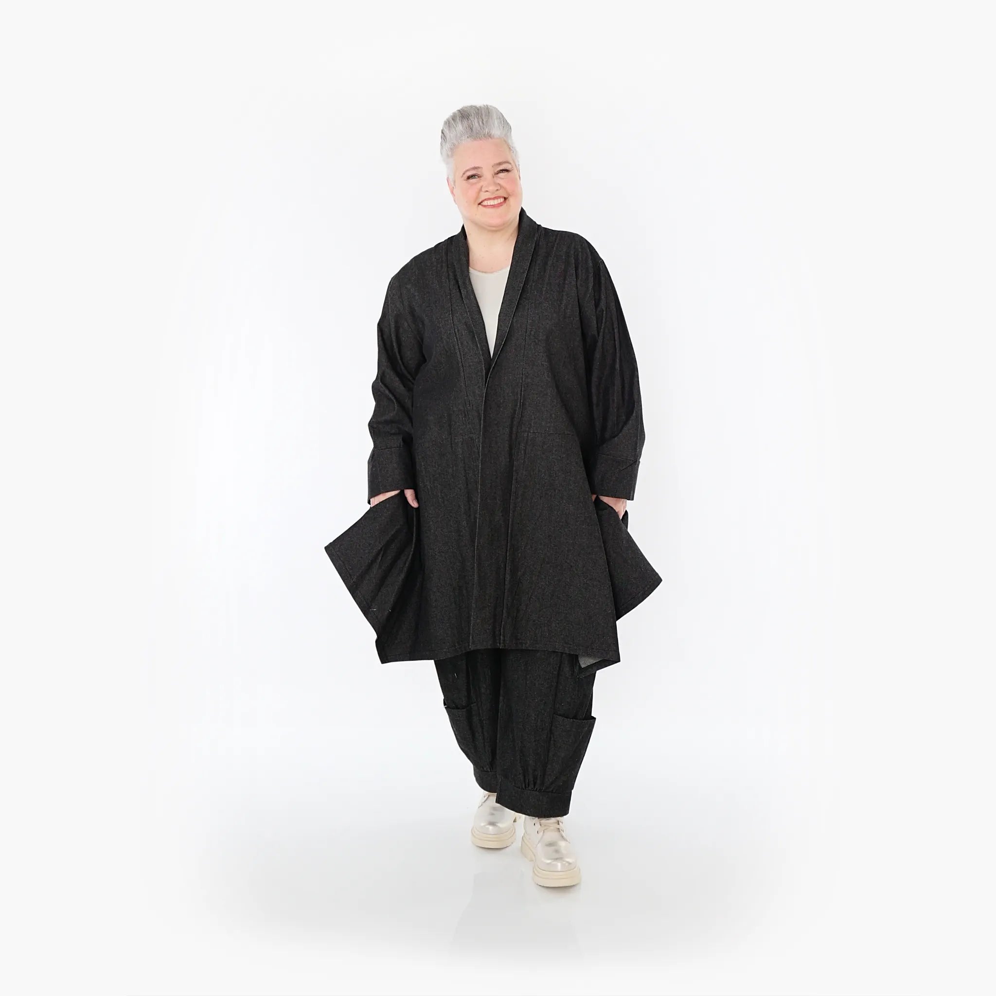 AKH Fashion Cardigan 7040 Indigo, Schwarz