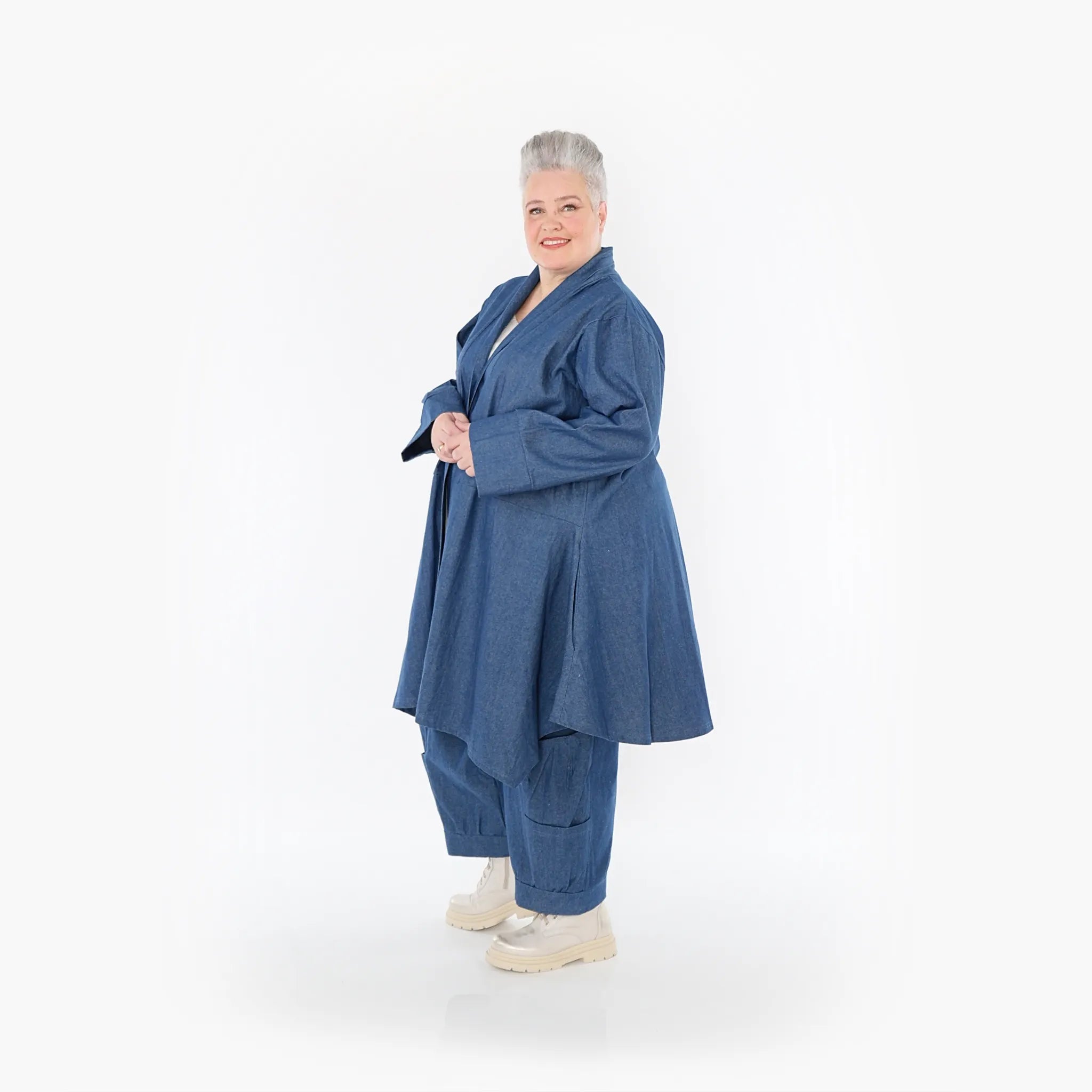 AKH Fashion Cardigan 7040 Indigo, Jeansblau
