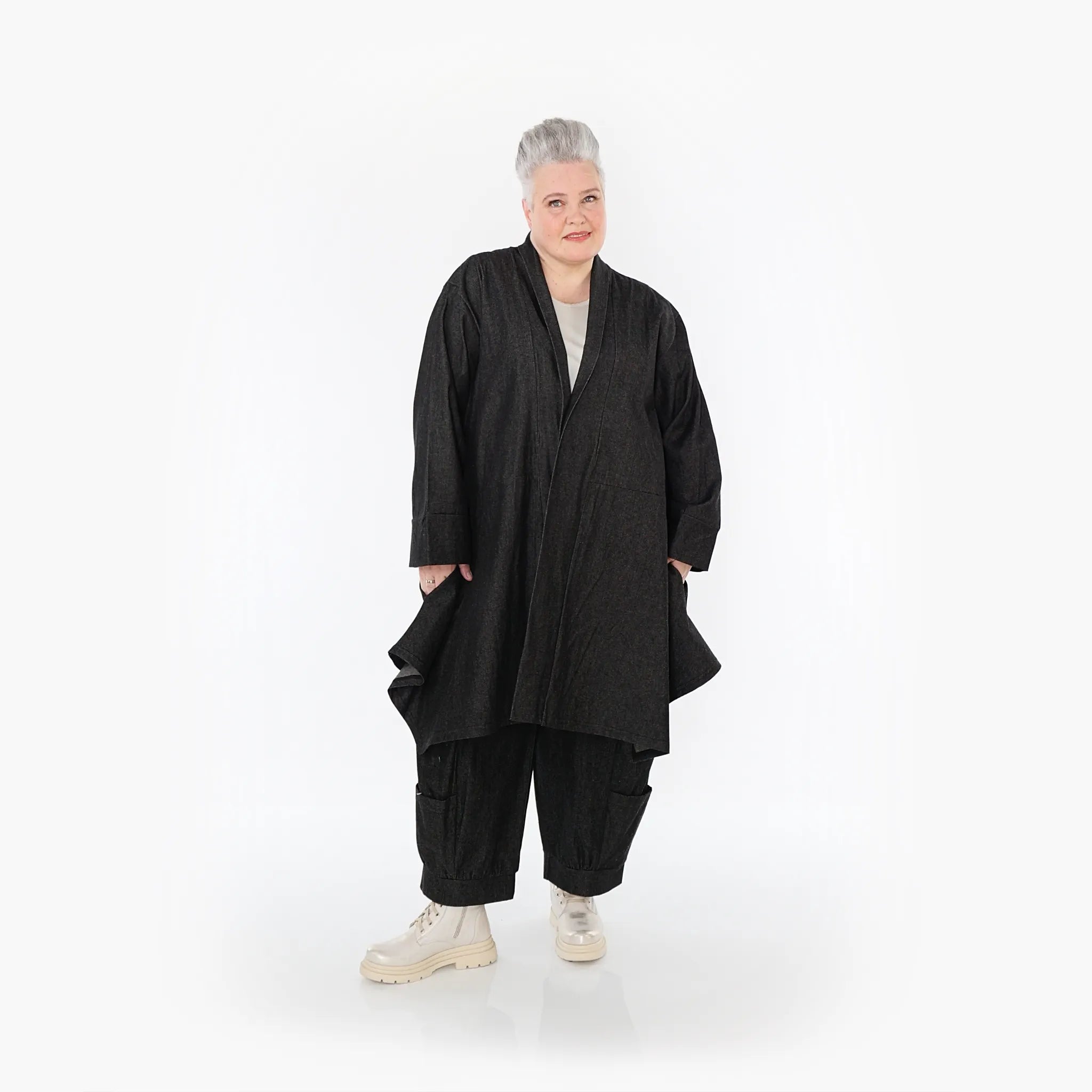 AKH Fashion Cardigan 7040 Indigo, Schwarz