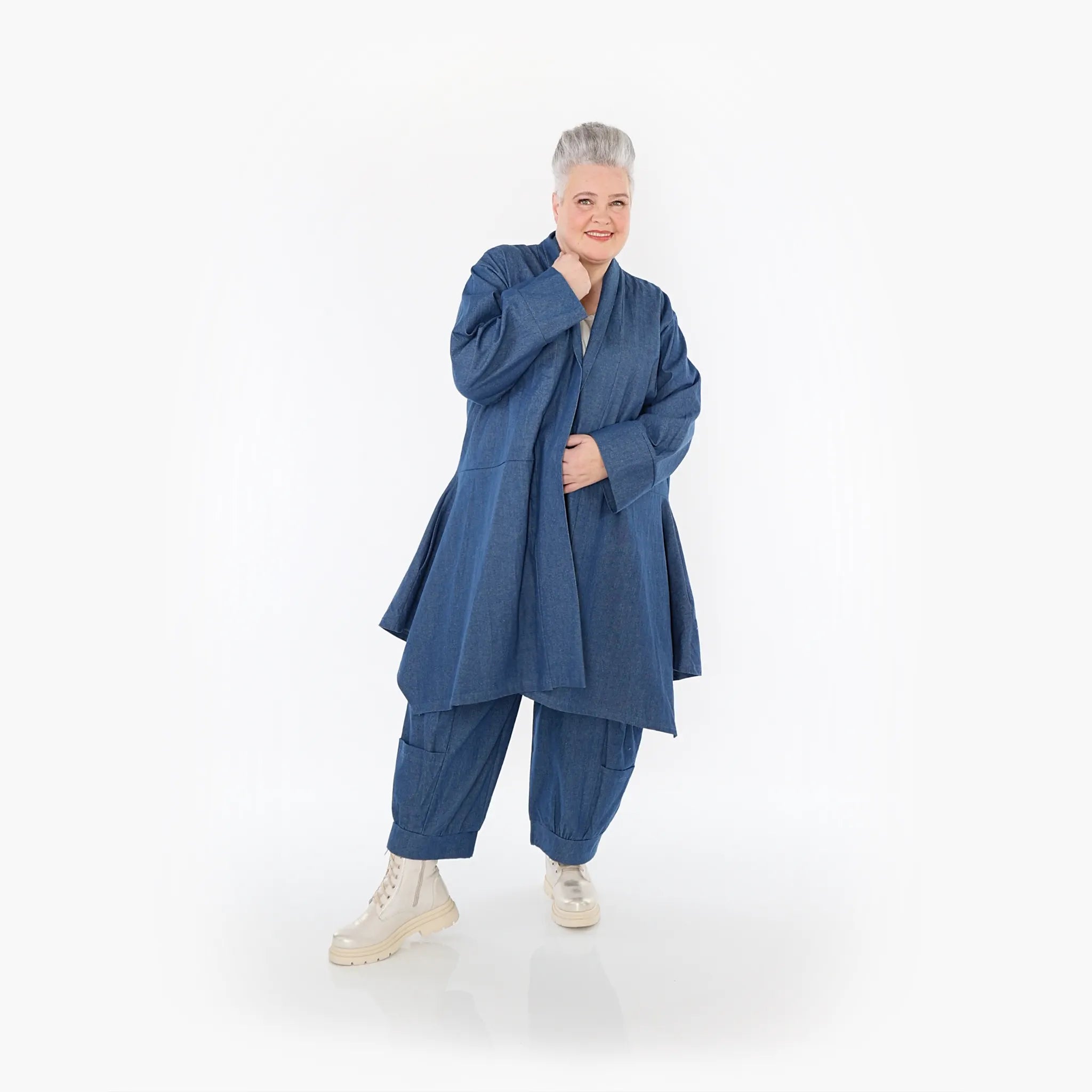 AKH Fashion Cardigan 7040 Indigo, Jeansblau