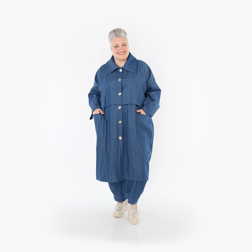 AKH Fashion Mantel 7041 Indigo, Jeansblau