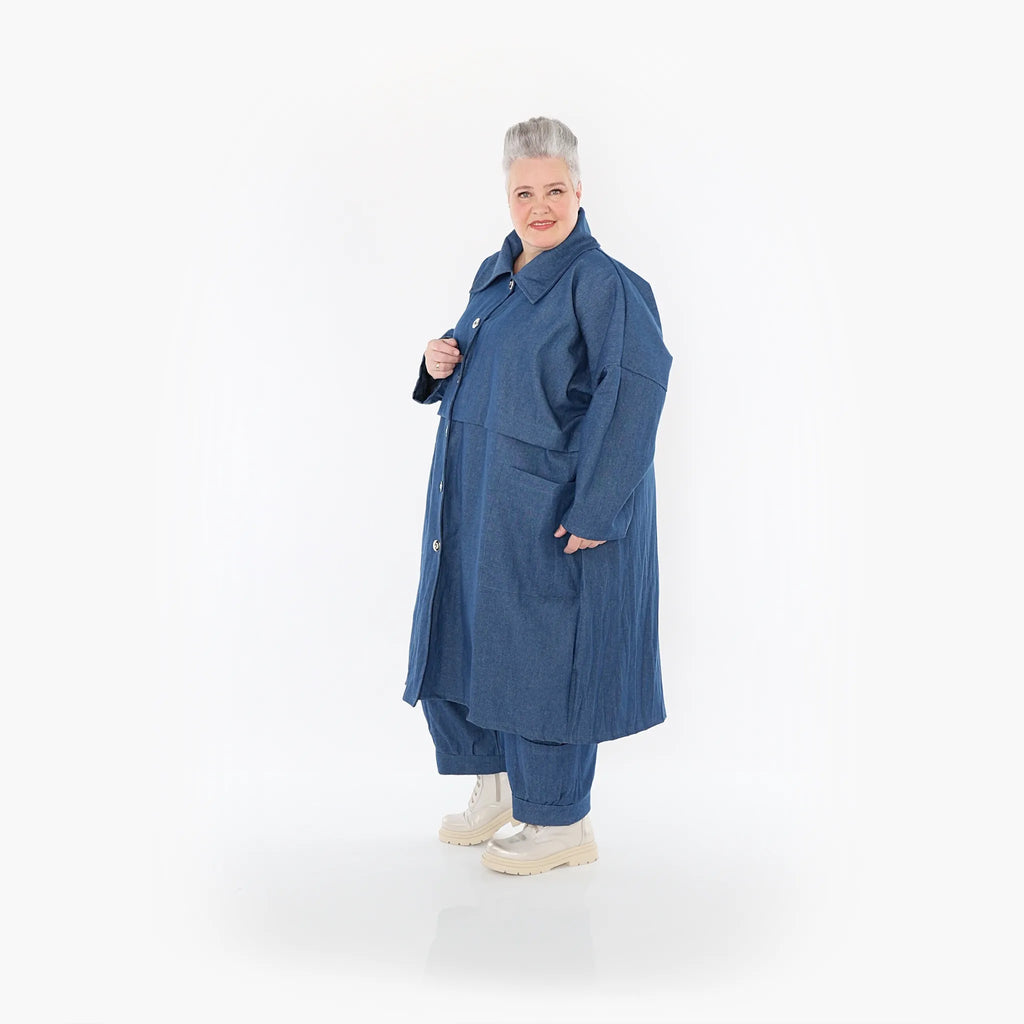 AKH Fashion Mantel 7041 Indigo, Jeansblau