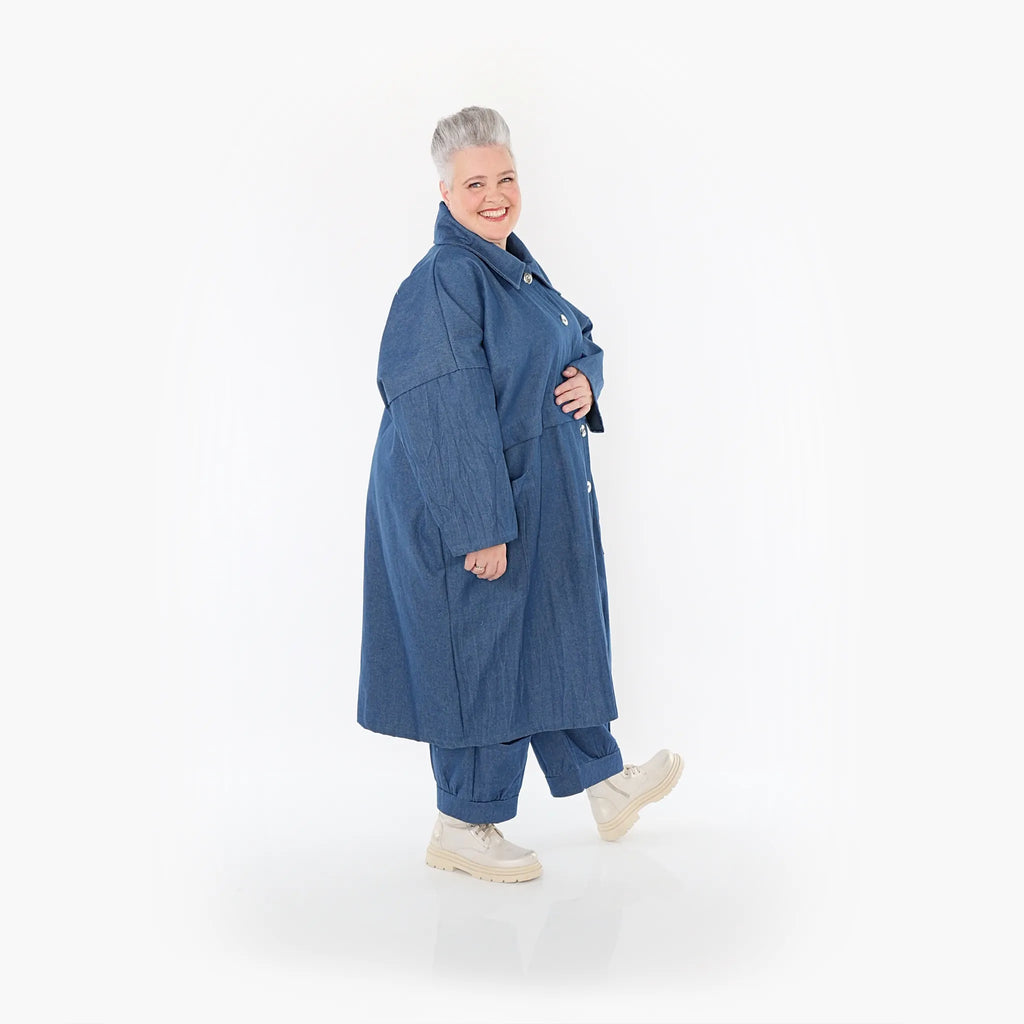 AKH Fashion Mantel 7041 Indigo, Jeansblau
