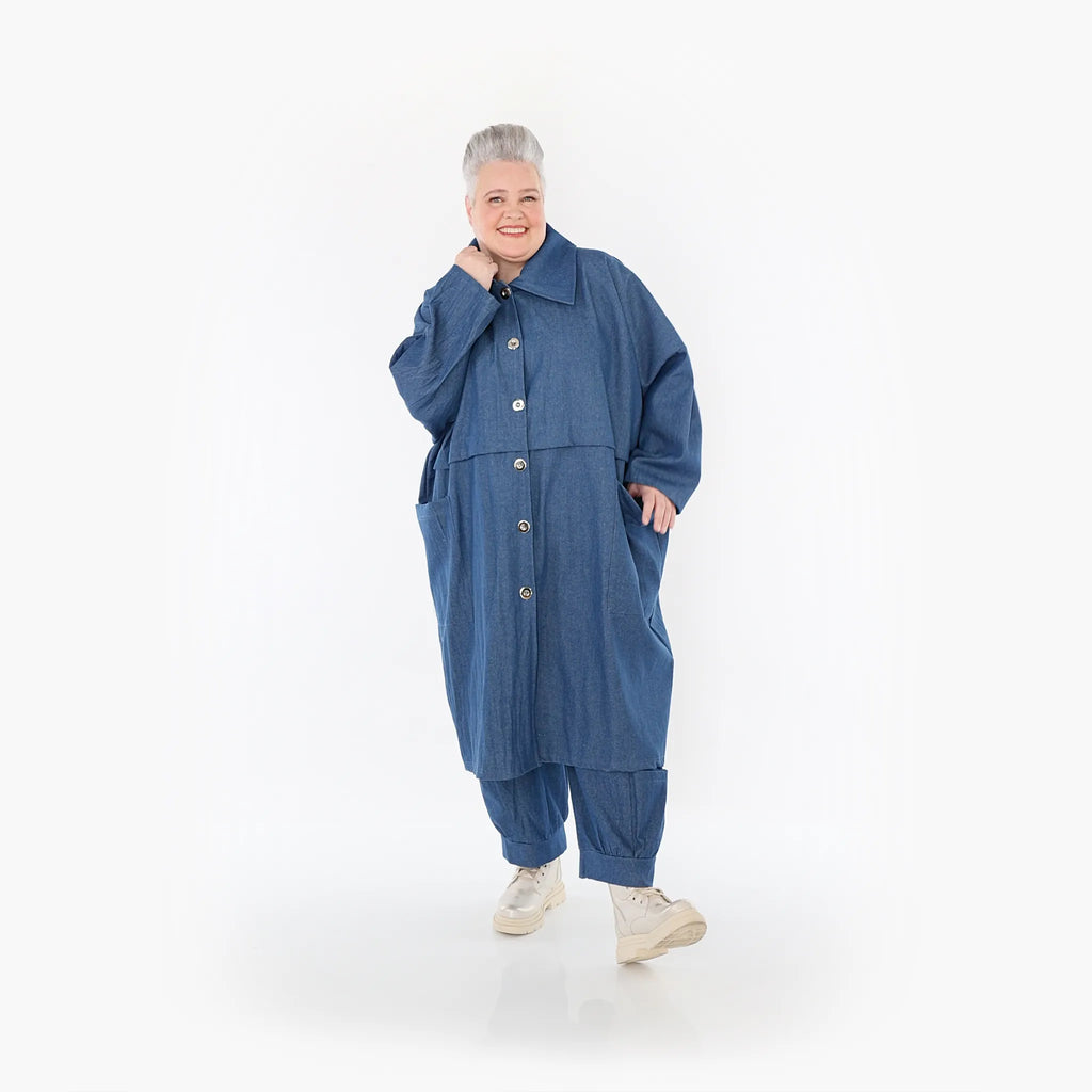 AKH Fashion Mantel 7041 Indigo, Jeansblau
