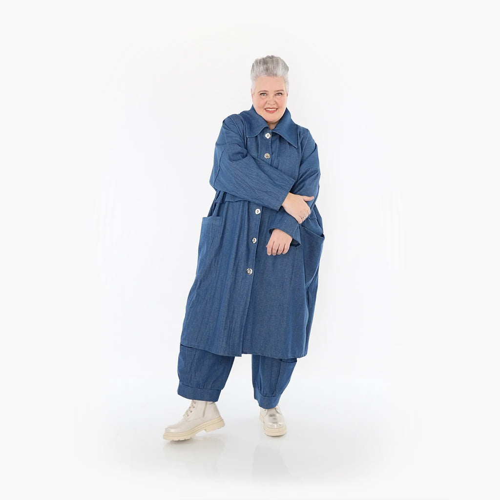 AKH Fashion Mantel 7041 Indigo, Jeansblau