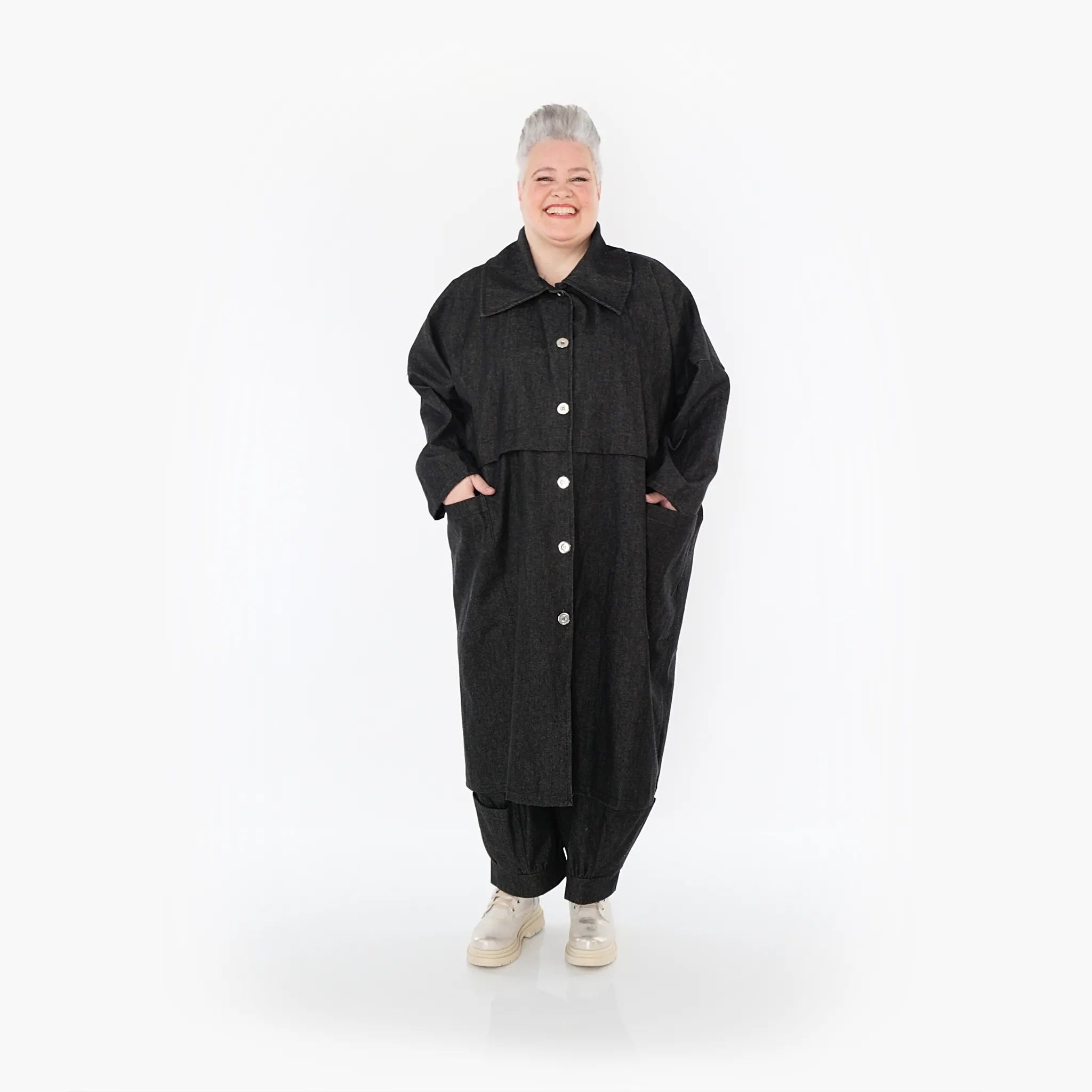 AKH Fashion Mantel 7041 Indigo, Schwarz