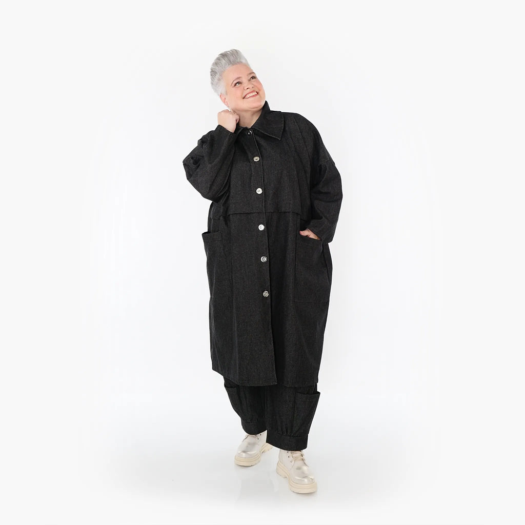 AKH Fashion Mantel 7041 Indigo, Schwarz