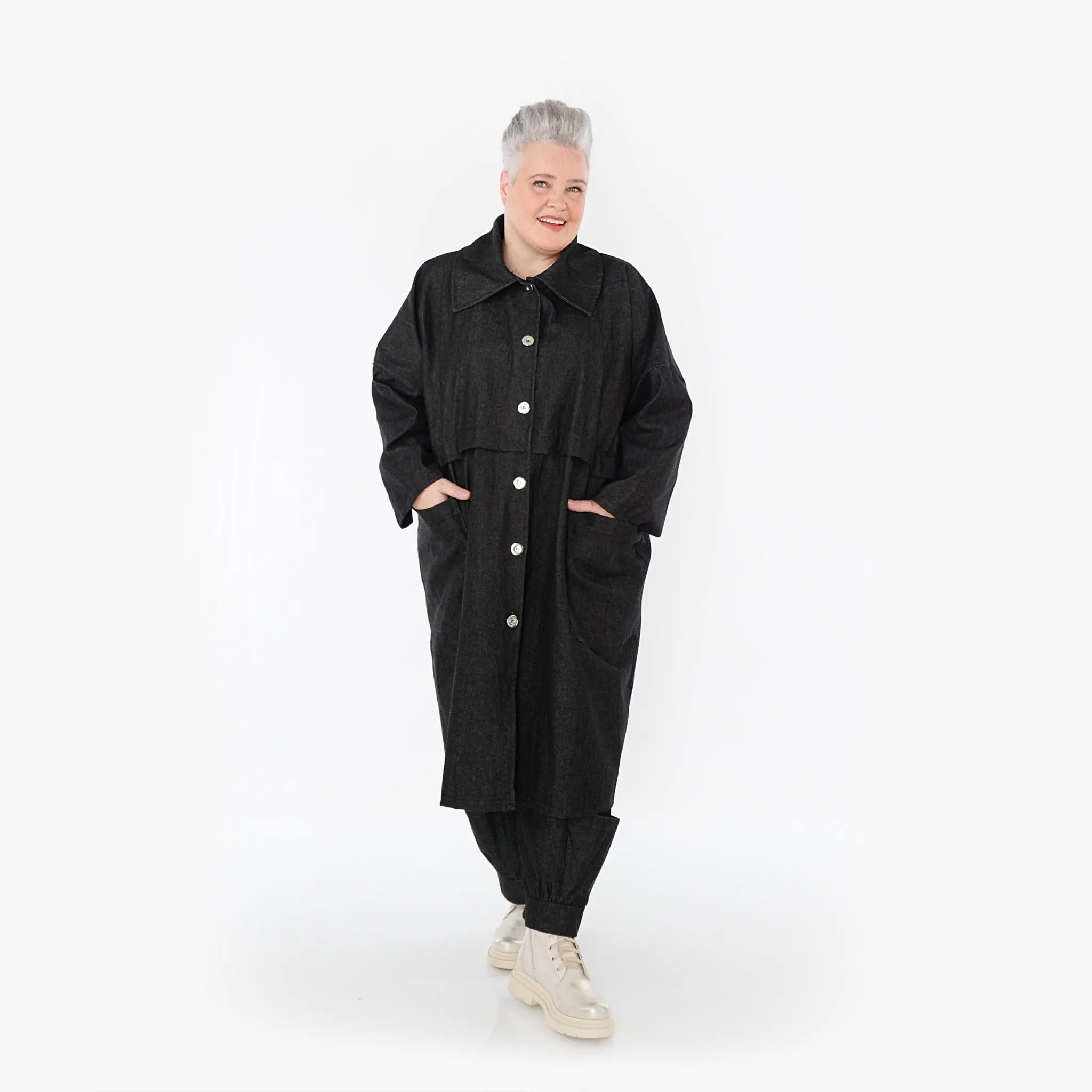 AKH Fashion Mantel 7041 Indigo, Schwarz