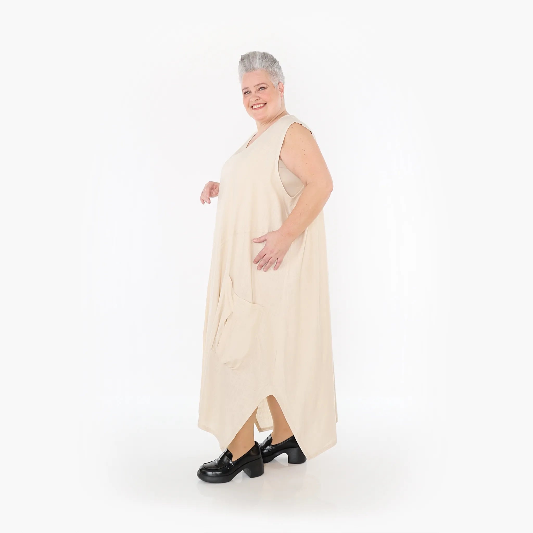 AKH Fashion Kleid 7056 Leona, Beige