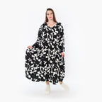 AKH Fashion 7064 Dress, Black and White