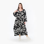 AKH Fashion 7064 Dress, Black and White
