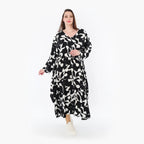 AKH Fashion 7064 Dress, Black and White