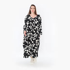 AKH Fashion 7064 Dress, Black and White