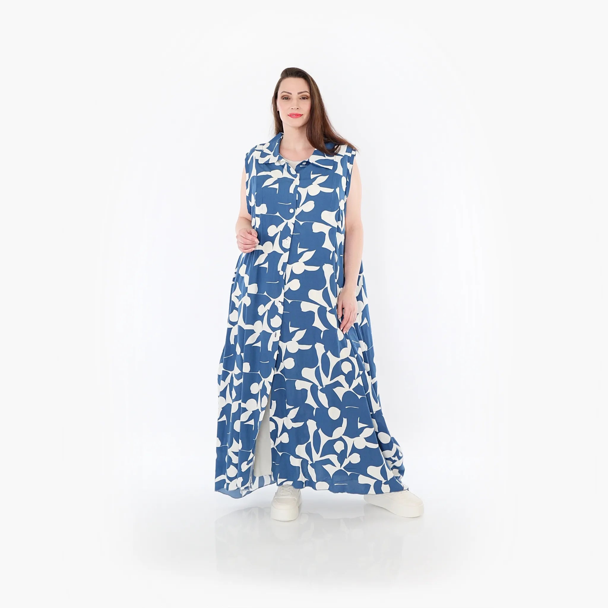 AKH Fashion Weste 7066 Synthia, Blau/Weiß