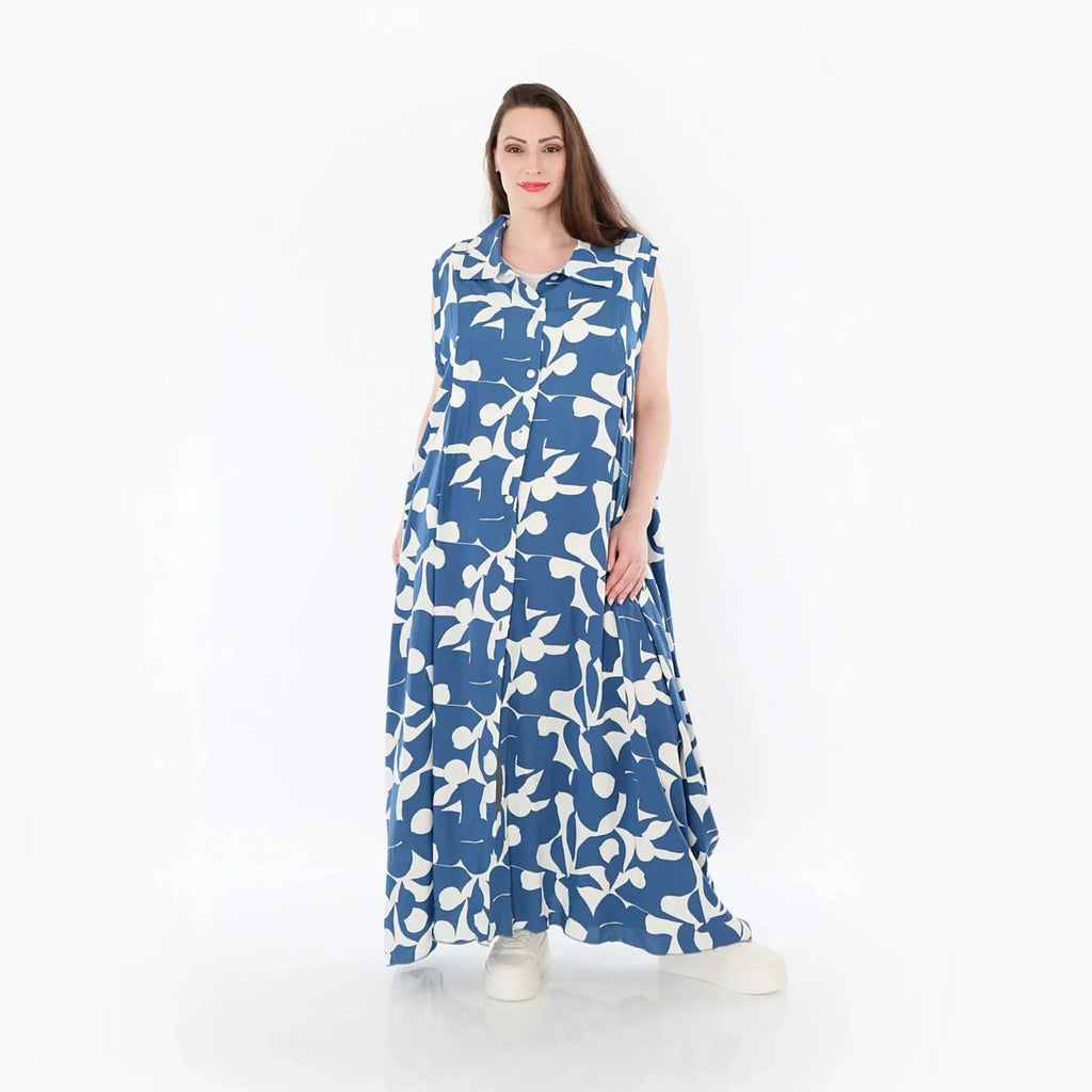 AKH Fashion Weste 7066 Synthia, Blau/Weiß
