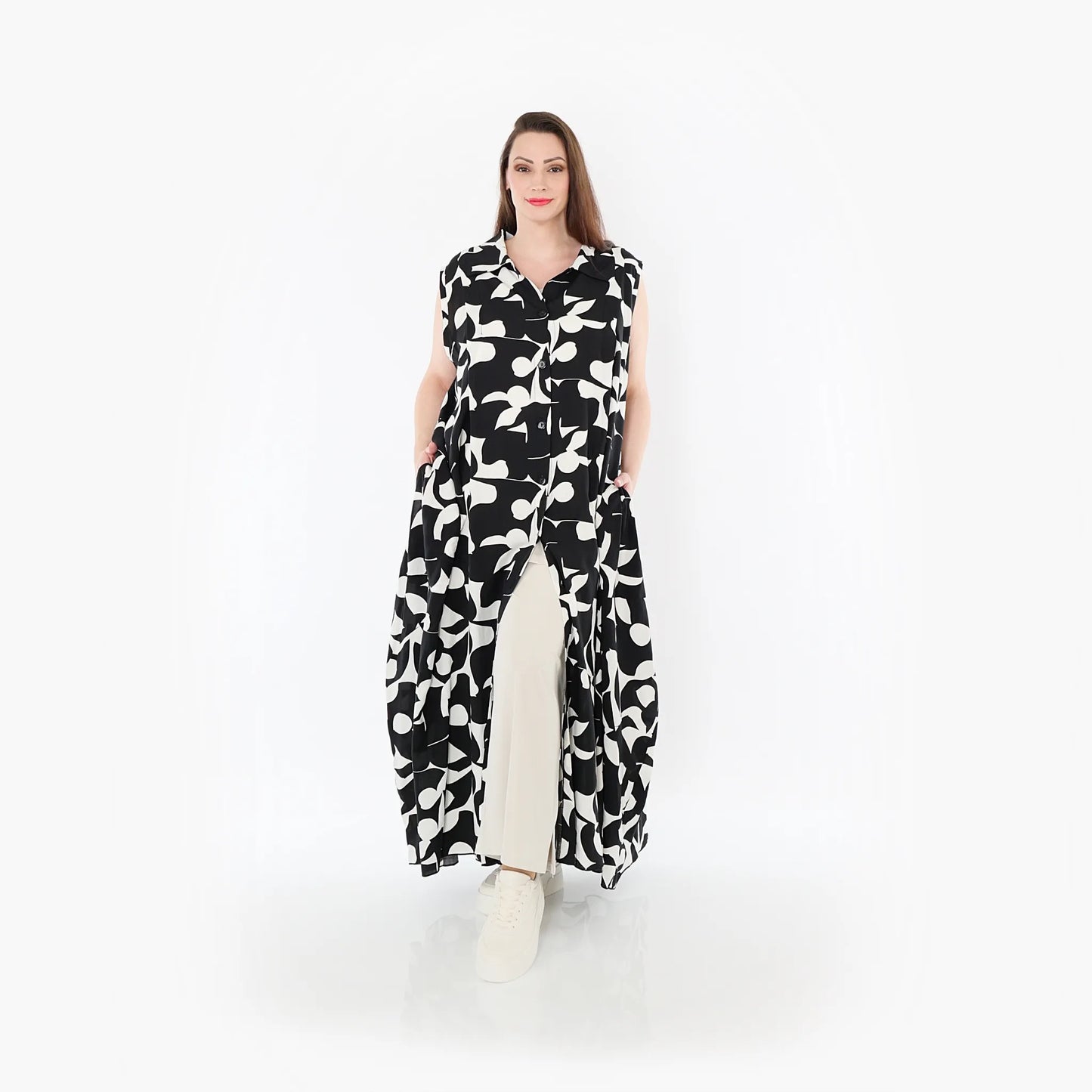 AKH Fashion 7066 Weste, Schwarz-Weiß