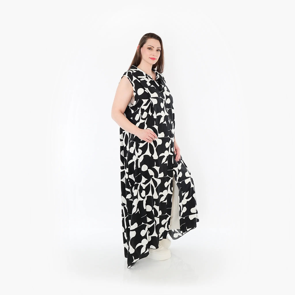 AKH Fashion 7066 Vest, Black and White