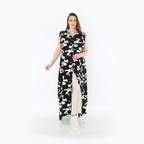 AKH Fashion 7066 Vest, Black and White