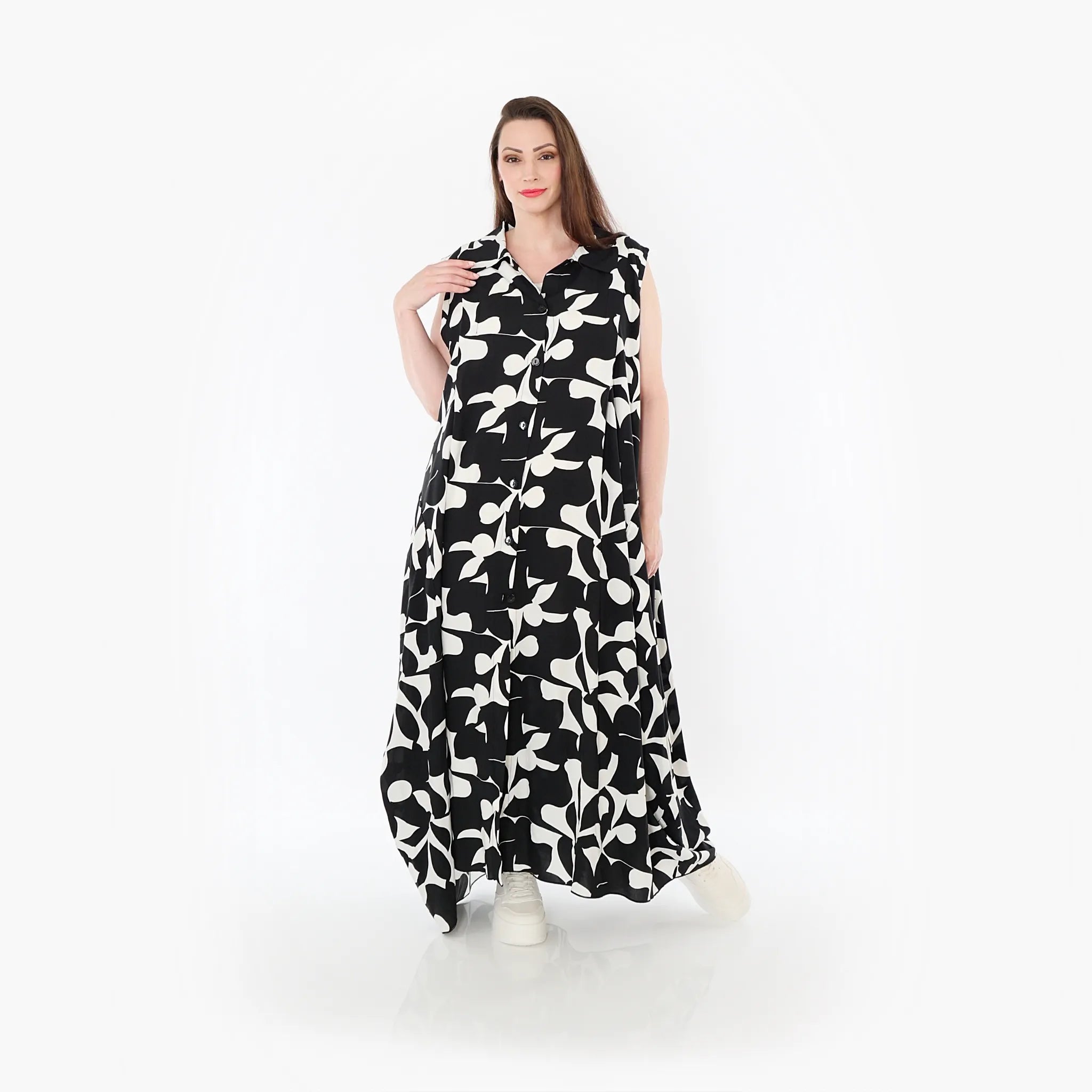 AKH Fashion 7066 Vest, Black and White