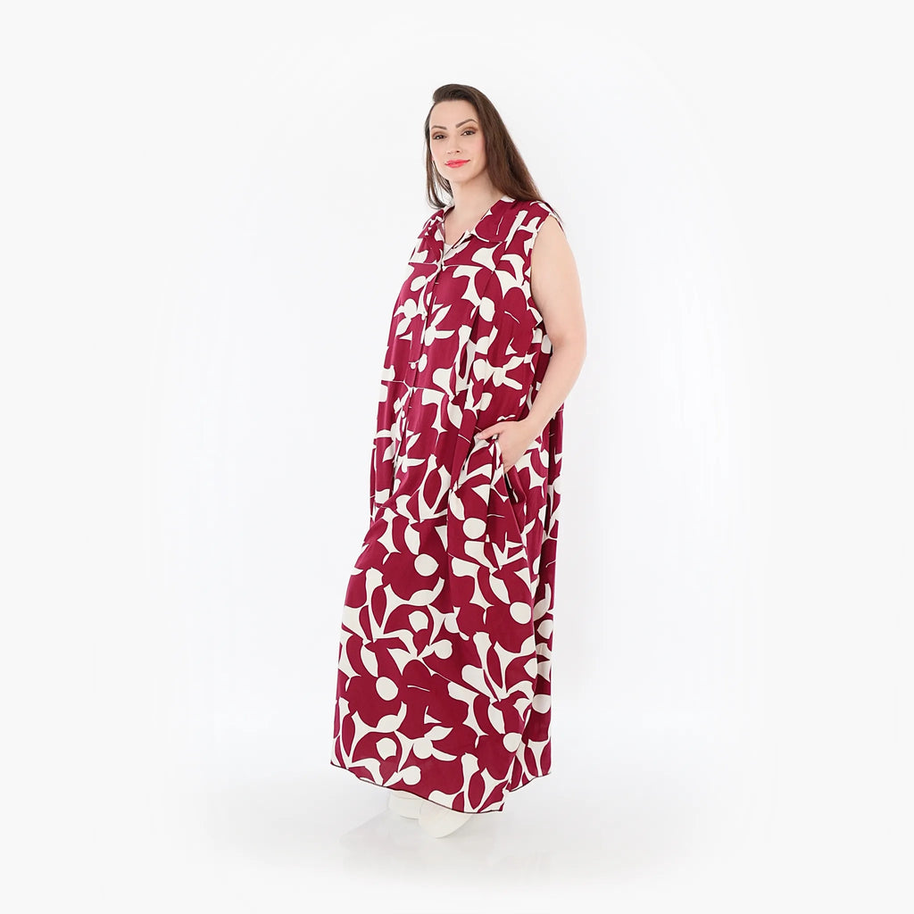 AKH Fashion 7066 Vest, Burgundy-White