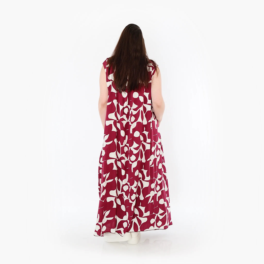 AKH Fashion 7066 Vest, Burgundy-White