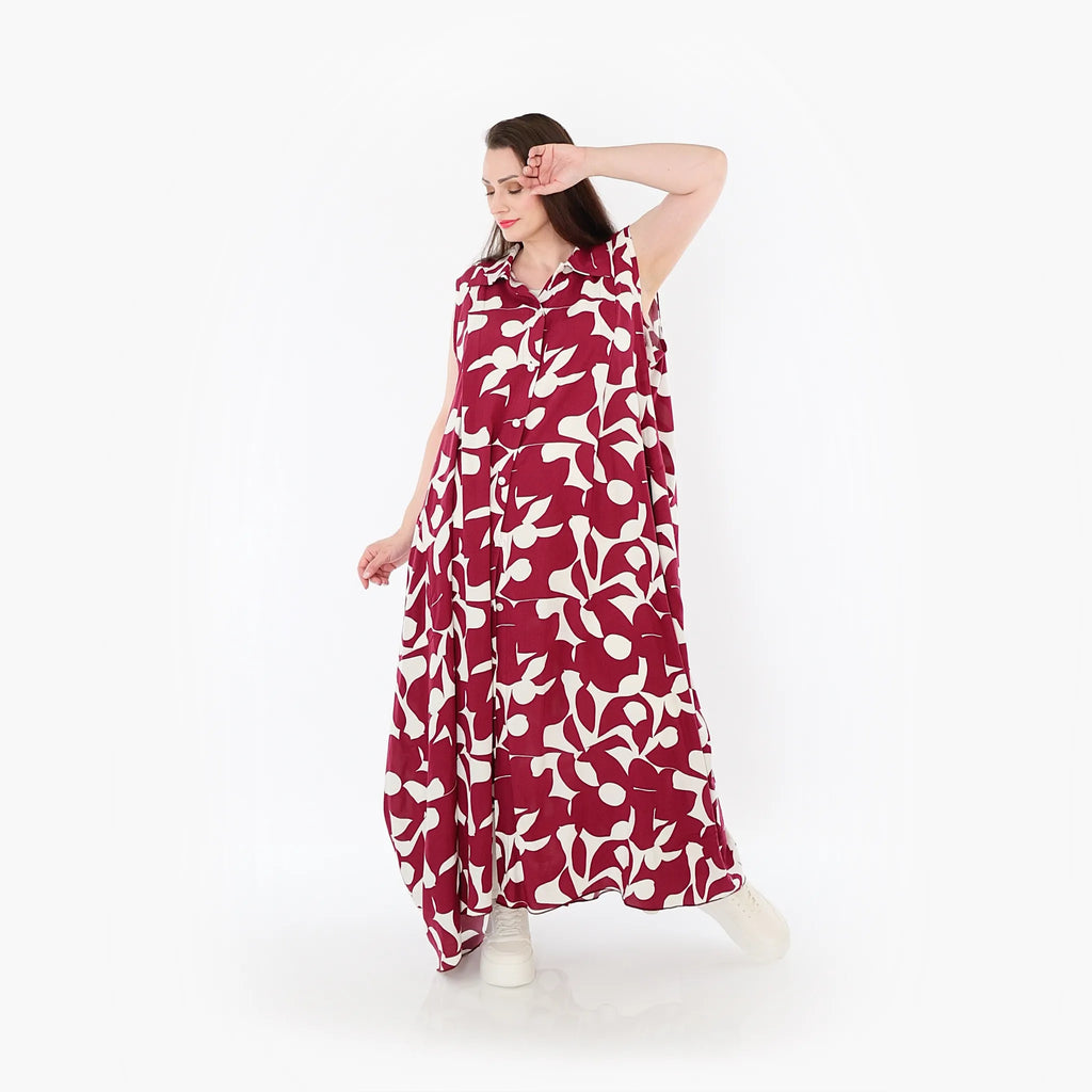 AKH Fashion 7066 Vest, Burgundy-White