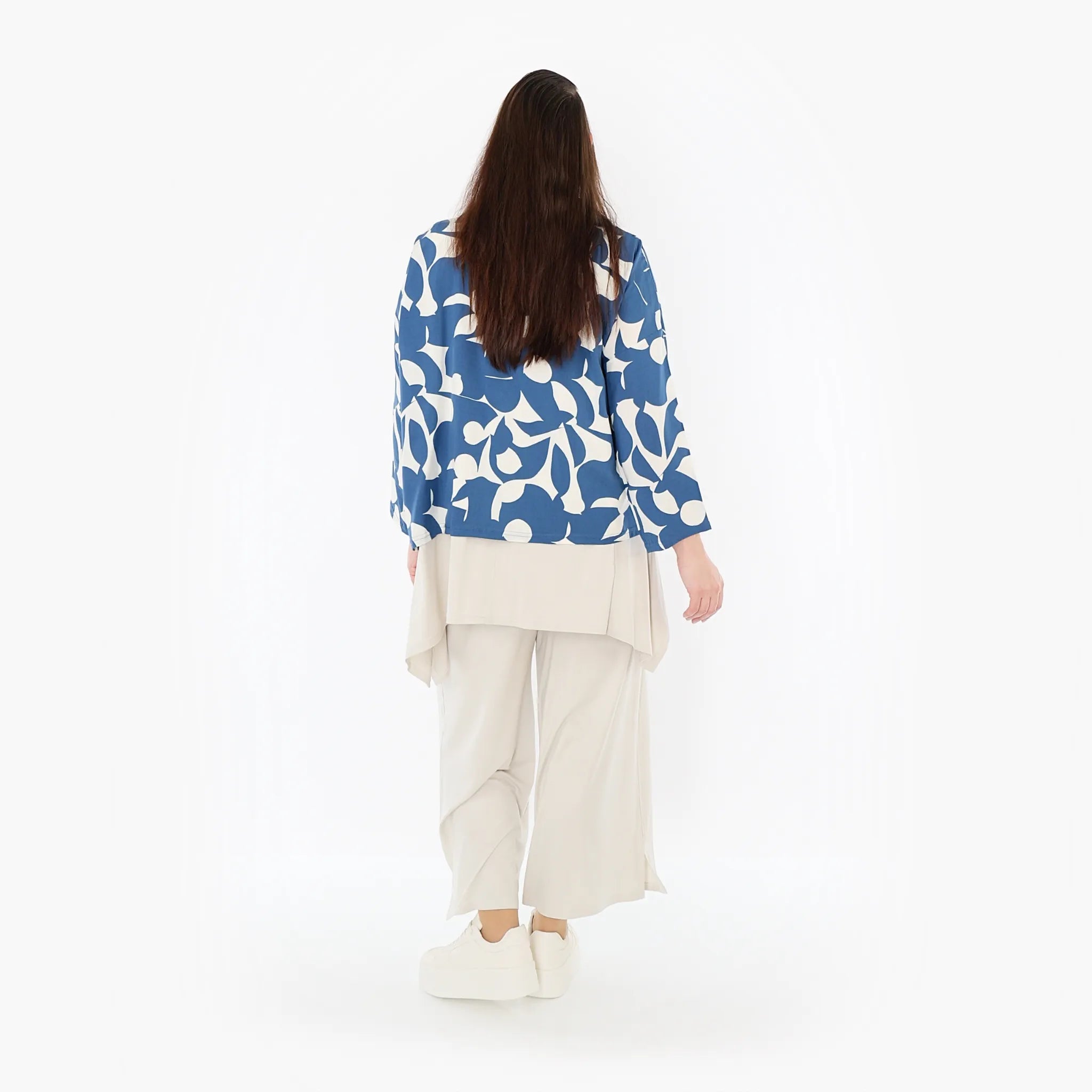 AKH Fashion Jacke 7067 Synthia, Blau/Weiß