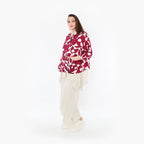 AKH Fashion Jacke 7067 Synthia, Weinrot/Weiß