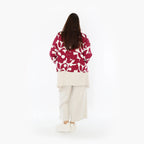 AKH Fashion Jacke 7067 Synthia, Weinrot/Weiß