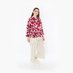AKH Fashion Jacke 7067 Synthia, Weinrot/Weiß