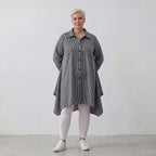AKH Fashion 6917 Blouse, Anthracite-White