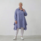 AKH Fashion Bluse 6917 Diana, Blau/Weiß