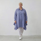 AKH Fashion Bluse 6917 Diana, Blau/Weiß