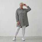AKH Fashion Bluse 7010 Diana, Anthrazit/Weiß