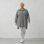 AKH Fashion Bluse 7010 Diana, Anthrazit/Weiß