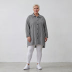 AKH Fashion Bluse 7010 Diana, Anthrazit/Weiß