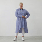 AKH Fashion Bluse 7057 Diana, Blau/Weiß