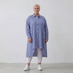 AKH Fashion Bluse 7057 Diana, Blau/Weiß